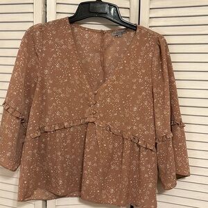 NWOT floral blouse size large